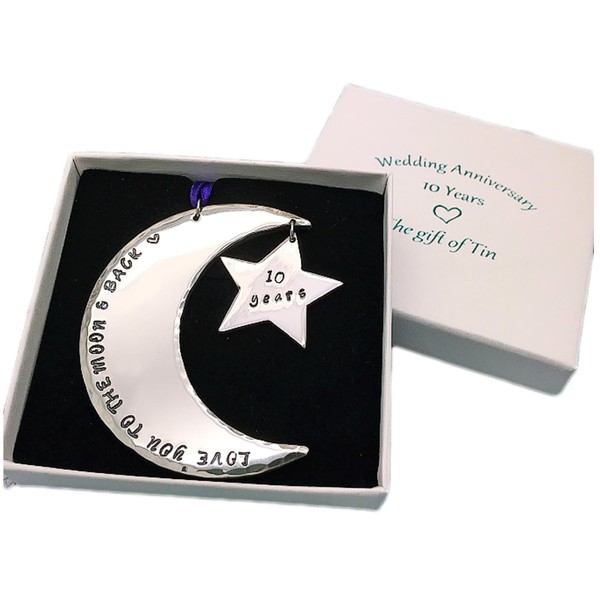 10th Anniversary Tin Gift; Love You To The Moon and