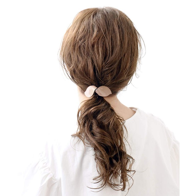 VingTAINE H7379 Enamel Twist Ribbon Pony Hook Hair Cuff, Cute,