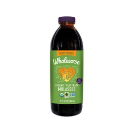 Wholesome Sweeteners 32-Ounces Organic Molasses, Fair Trade, Non GMO, Gluten Free & Vegan, Perfect for cookies, glazing and more, 3 Pack