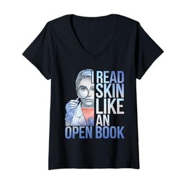 Womens Dermatologist Doctor Skin Dermatology Profession V-Neck T-Shirt