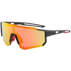 Polarized driving sunglasses for outdoor cycling(Blackframeredfilm)