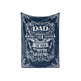 InnoBeta Father's Day Birthday Gifts for Dad, to My Dad Gifts from Daughter Son, Best Dad Gifts Ideas Soft Throw Blanket 50" x 65", No.1 Dad in The World