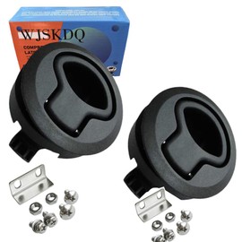 Pestillo redondo de plástico negro de 5 cm para barcos de caravana, barcos, barcos, barcos, barcos, barcos y cobertizos de 1,27 cm, Negro