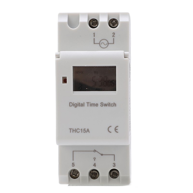 Digital Timer Switch LCD Programmable Weekly Rail Time Relay AC220‑240V