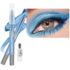 Daeuwiutr Light Blue Eyeshadow Stick, Highlighter Eye Liner,Eye Brightener Stick,