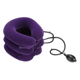 Portable Lightweight Inflatable U Shape Cervical Neck Stretcher Traction Device (Purple)