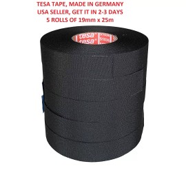 tesa 5 x TESA 51036 Adhesive Cloth Fabric Exterior Harness Tape High Temp 19mm x 25m