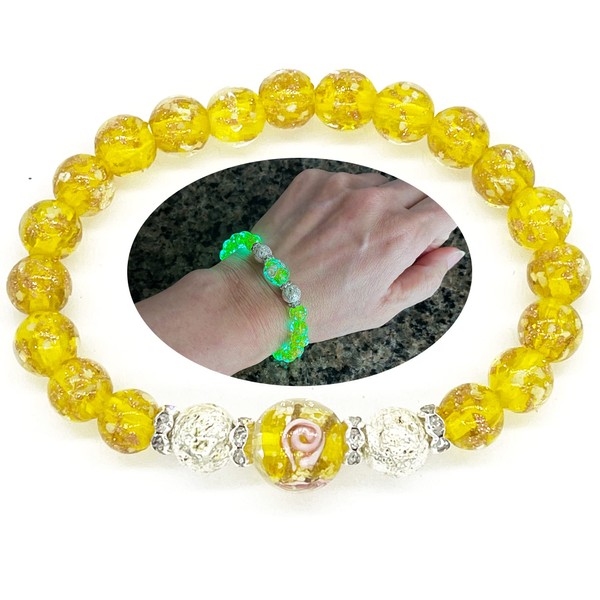 ARTSY Crafts Glow in the Dark Firefly Beads Bracelet for
