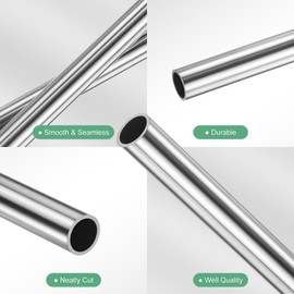 M METERXITY 250mm 304 Stainless Steel Tube, 11mm OD 1mm Wall Thickness Seamless Stainless Steel Tubing for Construction/Machining/DIY Crafting, Metal Straight Pipe [11x0.04x10IN]