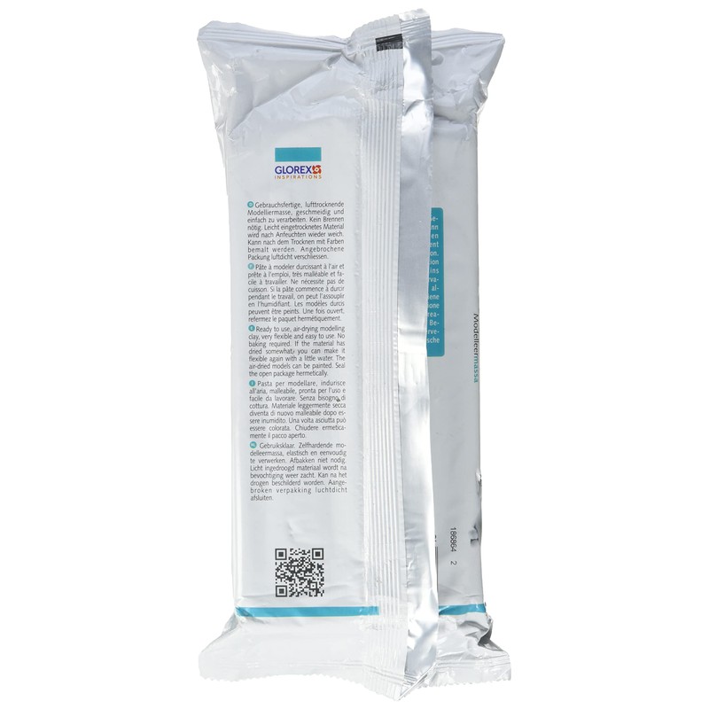Glorex 6 1780 712 Modelling Clay, 1 kg in White,