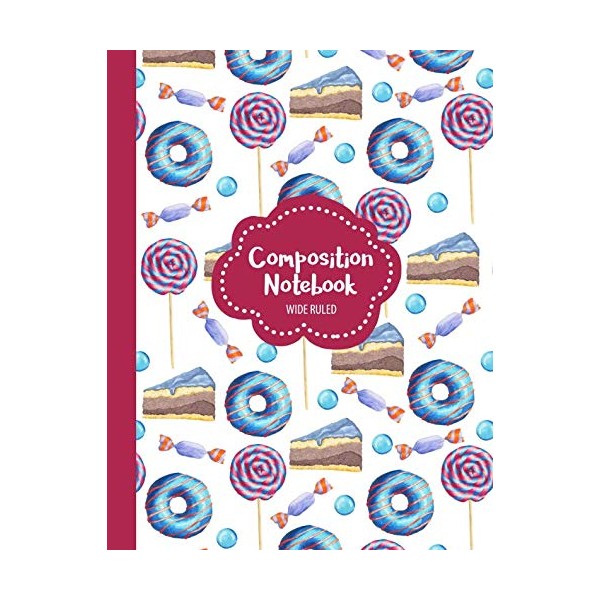 Composition Notebook Wide Ruled: School Exercise Book For Writing and