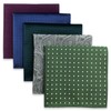 Shlax&Wing 5 Pieces Assorted Mens Pocket Square Handkerchiefs Set Lot