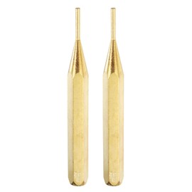 HARFINGTON 2pcs Brass Punch 3/32" Non-marring Drive Pin Punch Cylindrical Alignment Punches for Watch Repair Jewelry and Craft