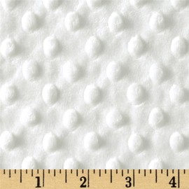 Shannon Minky Cuddle Dimple White, Fabric by the Yard