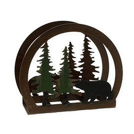 Black Bear Metal Napkin Holder- Black Napkin Holder- Black Bear Napkin- Paper Napkin Holder- Black Bear Decor- Bear Kitchen Decor- Napkin Holder Rustic, Cabin, Lodge Decor- Servilleteros Para Mesas