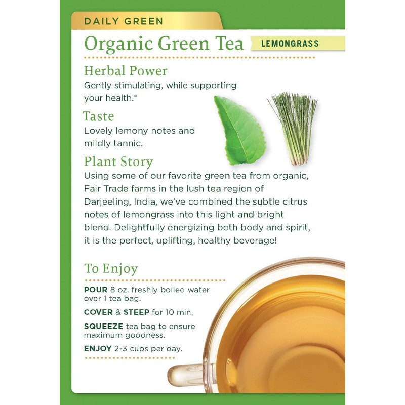 Traditional Medicinals Tea Flavor Variation (Lemongrass)