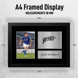 HWC Trading A4 FR James Rodriguez Everton Gifts Printed Signed Autograph Picture for Fans and Supporters - A4 Framed