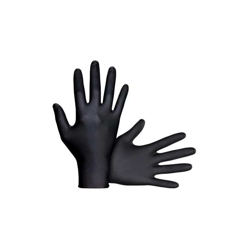 SAS Safety 66519 Raven Guantes desechables de nitrilo sin polvo,
