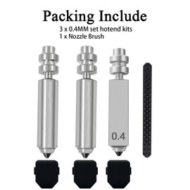 3PK 0.4mm Hardened Steel Integrated Nozzle for Anycubic Kobra X/Kobra 4