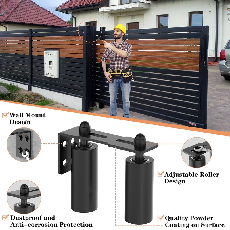 YogePote Sliding Gate Roller Guide, Slide Guide Wheels, Heavy Duty