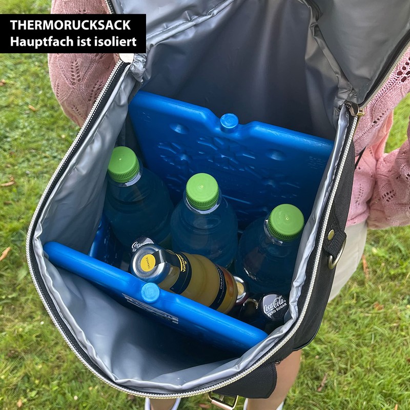 Cepewa Thermal Backpack | Black Polyester 600D 28 x 41