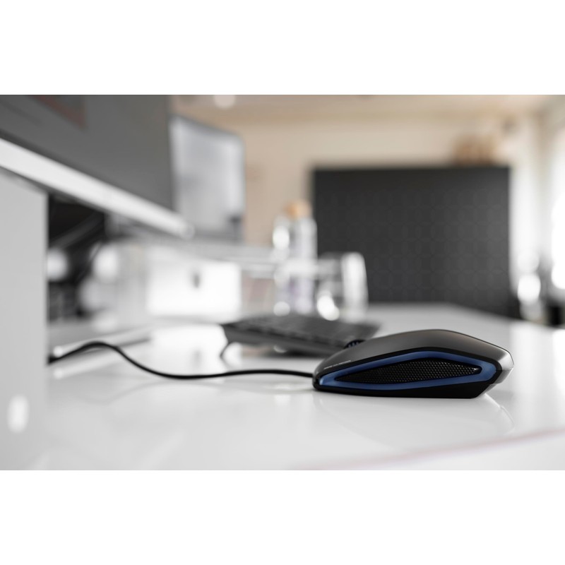 CHERRY GENTIX ILLUMINATED, Wired Mouse, Blue Illuminated Side Panels &