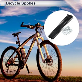 RATCHROLL 1 Set Universal Bicycle Spokes 12G 265mm Length Bike Wheel Spokes Nipple Black Carbon Steel