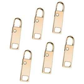 Mongather 6 Pieces Removable Zipper Pull ReplacementUniversal Metal Zipper Head, Suitable for Suitcases, Backpacks, Wallets, Pants, Jackets (MG-Gold)…