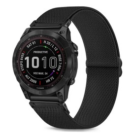 CUNUJIX Stretchy Watch Bands Compatible with Garmin Fenix 8 43mm/Fenix 7S / Fenix 6S / Fenix 5S / epix Pro 42mm, Quick Fit 20mm Nylon Elastic Fabric Strap for Garmin Approach S70 42mm