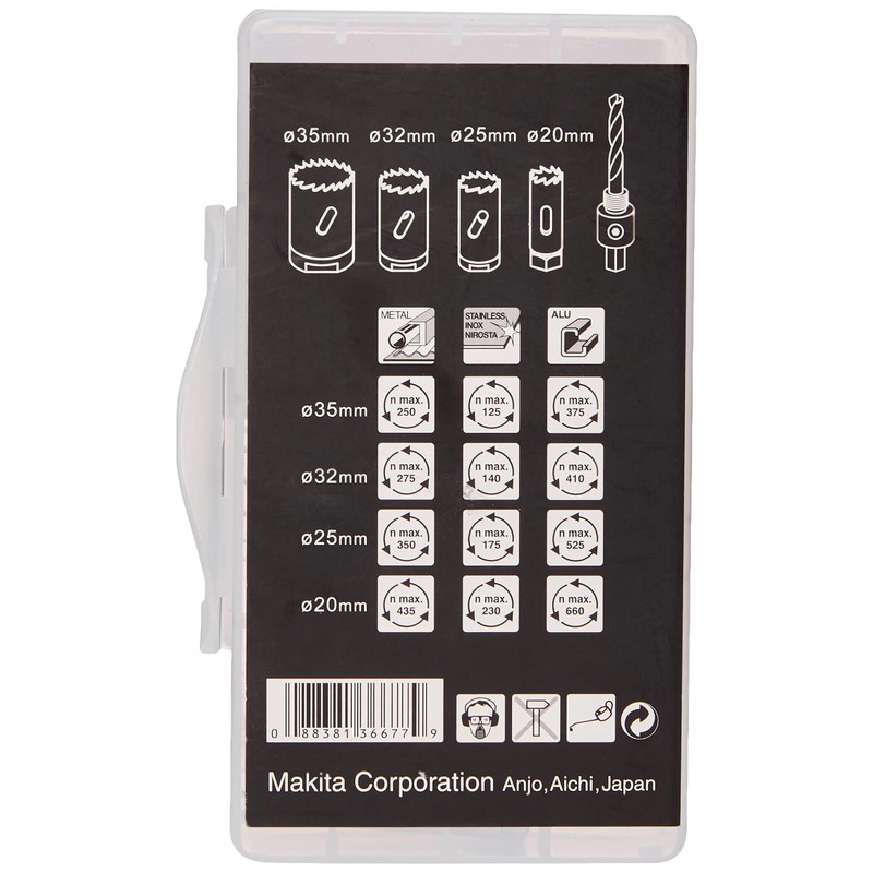 Makita D-34855 5 Piece BiM Holesaw kit