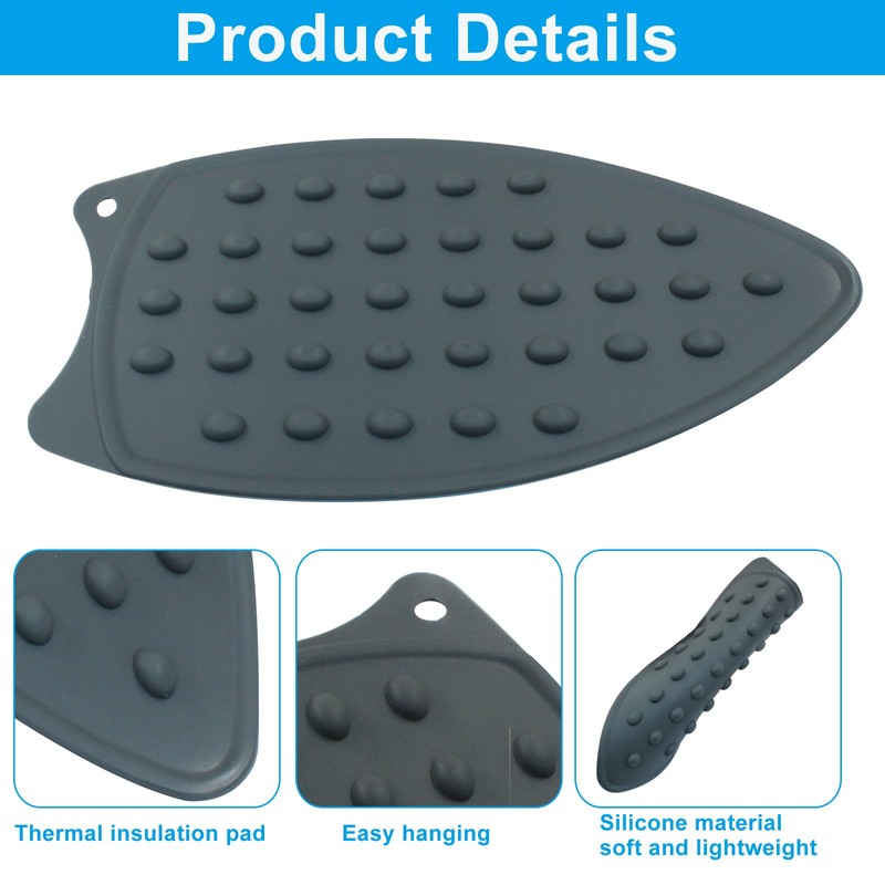 Moicstiy 2 Pcs Silicone Iron Rest Pads Mat Iron Hot