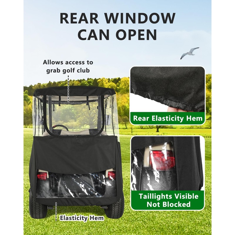 CHENGWEI 2 Passenger Golf Cart Enclosure for Club Car Precedent