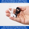 12 Pack 150 x 12 mm Loops in Black with