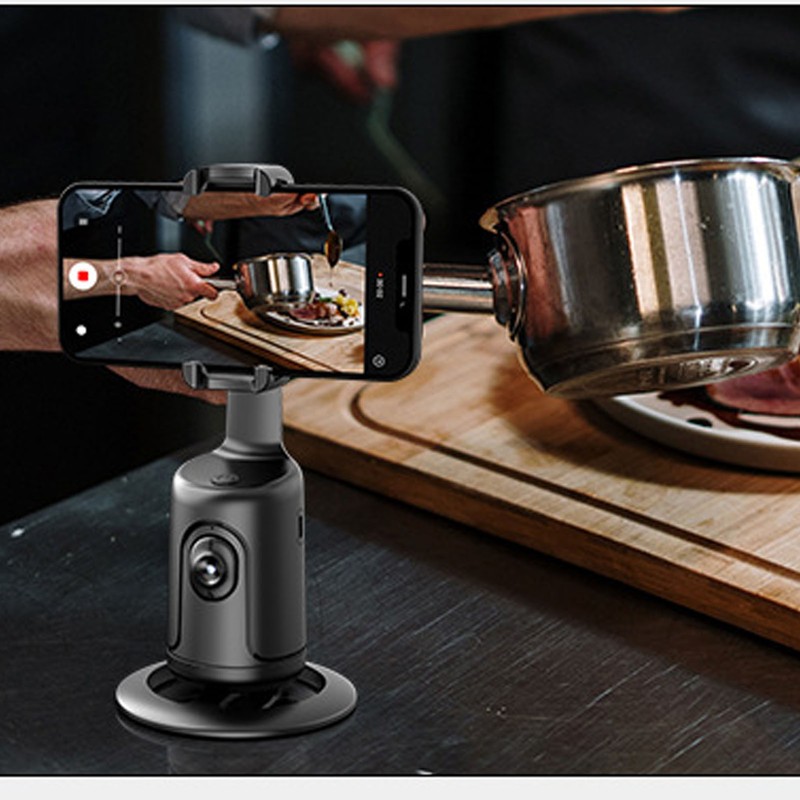 Auto Face Tracking Phone Holder 360 Degree Rotation ABS Phone