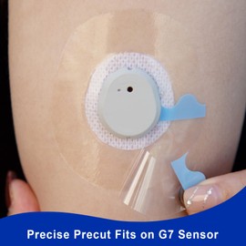 HONYOU 50Pack G7 Adhesive Patches Waterproof & Stelo Overpatch, Transparent G7 Over Patches CGM Sensor Protection Tape, 15 Days Long Stay Latex-Free Breathable Hypoallergenic Sweatproof