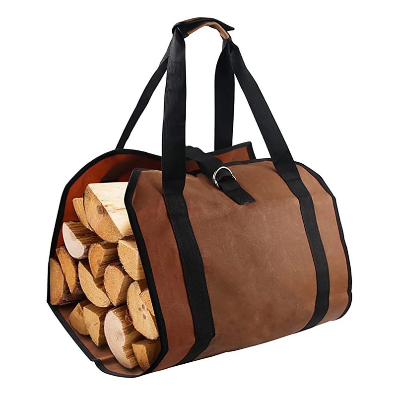 Firewood Carrier 80kg Load Bearing Waterproof Canvas Log Bag Wood