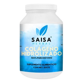 Colgeno Hidrolizado 100 Puro En Polvo 500 g  Sin Saborizantes Ni Colorantes  Suplemento Alimenticio  Saisa Herbal  Piel, Articulaciones, Cabello      