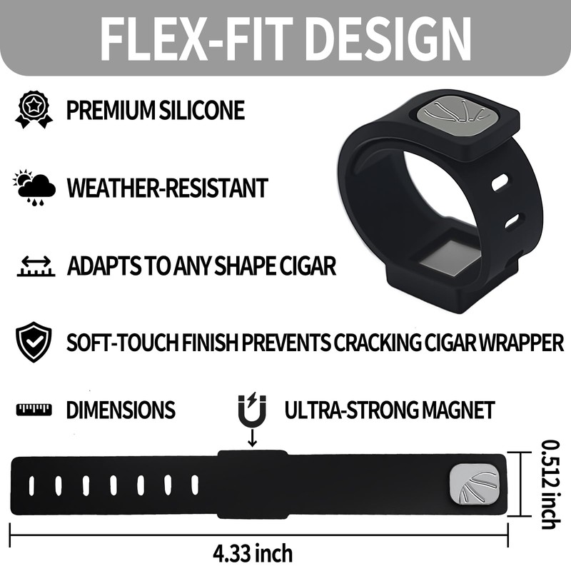 DEEDRR 4PCS Adjustable Magnetic Cigar Holder for Golf Carts &