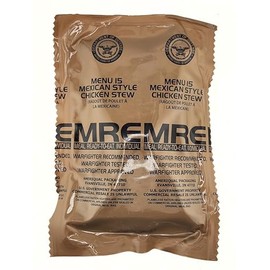 Genuine Military MRE - Menu 15 Mexican Style Chicken Stew with 2026 Inspection Date - MRE Meals Ready To Eat