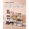 SONGMICS Shoe Rack, 3-Tier Shoe Organizer, Metal Storage Shelf, Upright