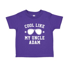 Cool Like My Uncle Custom Toddler T-Shirt 3T Purple