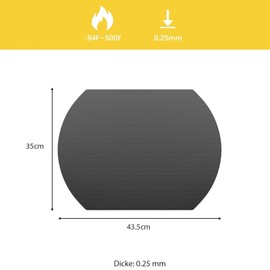 EXTSUD BBQ Grill Mat 6 Non-Stick Grill Mats 43.5 x 35 cm Baking Mat Teflon BBQ Grill Plate 0.25 mm Grill Foil Reusable Baking Paper Grill Accessories for Weber Classic Kettle Charcoal Grill 47 cm