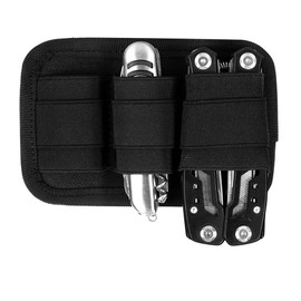 Tactical Tool Pouch, EDC Pouch Tool Organizer Nylon Pocket Zoned Tool Bag with Hook & Loop Fastener for Multitools Backpack