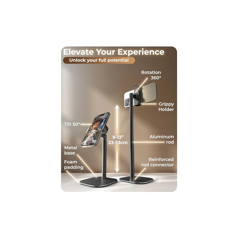 COOPER ChatStand, soporte ajustable para teléfono celular para escritorio, soporte