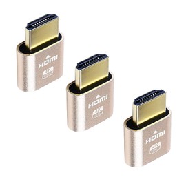 DIFCUL HD-TV Dummy Plug 4K Display Emulator Compatible with Windows Mac OSX Linux Dummy Plug Display Emulator for HD-TV UHD 3840x2160@60Hz (Pack of 3)