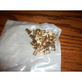 Glarks 25 Pcs 8-32 Yellow Zinc Plated Carbon Steel Rivet Nut Flat Head Rivnut-Ships FRE