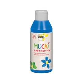 Mucki Fabric Finger Paint 250 ml, blue