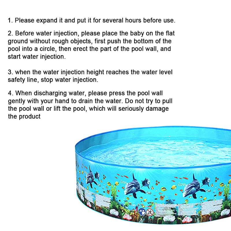 122 * 25cm/ 48 * 9.8in Outdoor Children Swimming Pool