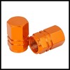 Hihaha 8pcs Orange Tire Stem Valve Caps Wheel Valve Covers