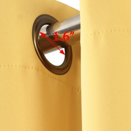 Lush Decor, Yellow Curtains-Grommet Panel with Insulated Blackout Lining, Room Darkening Window Set (Pair), 84" L